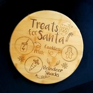 Bamboo Holiday Engraved Lazy Susan